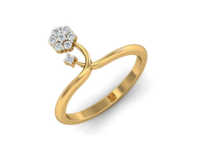 Women’s solitaire rings-Floral Cluster Ring