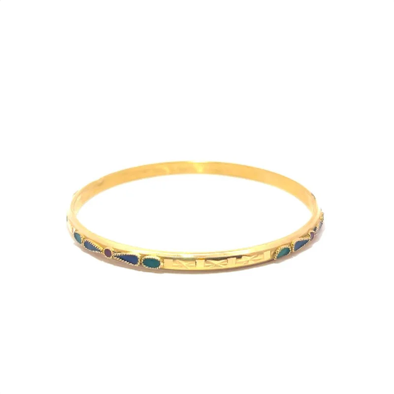 Women’s bangle bracelets-Pre-Owned Enamel Bracelet