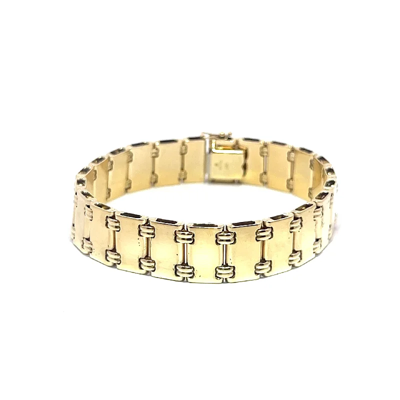 Women’s handmade bangles-$4550 14KYG 8.12 LINK BRACELET