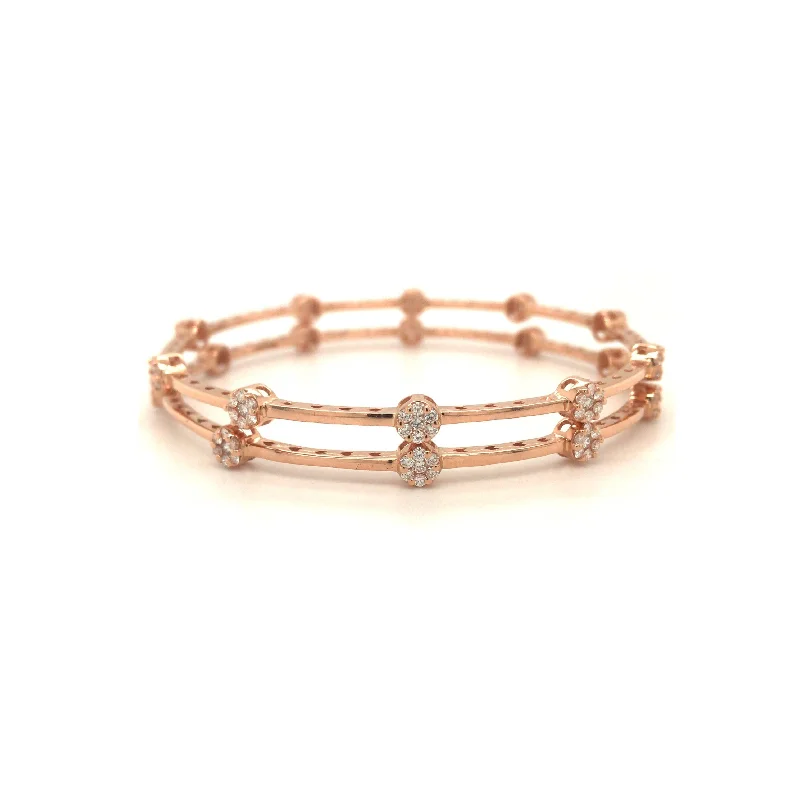 Women’s boho bracelets-ILLUSION DIAMOND BANGLE