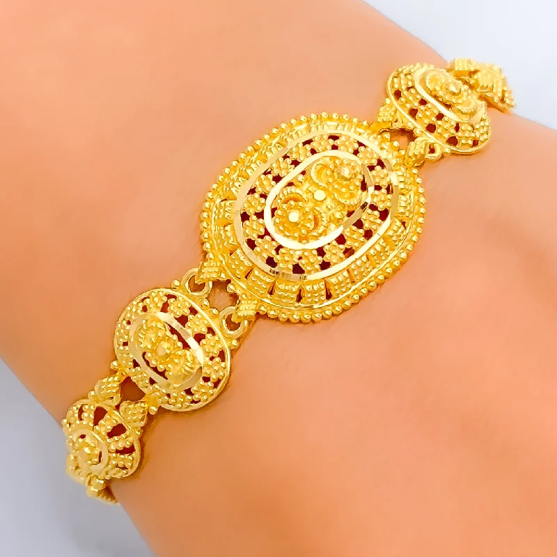 Women’s large bangle bracelets-Dazzling Fine 22k Gold Bracelet