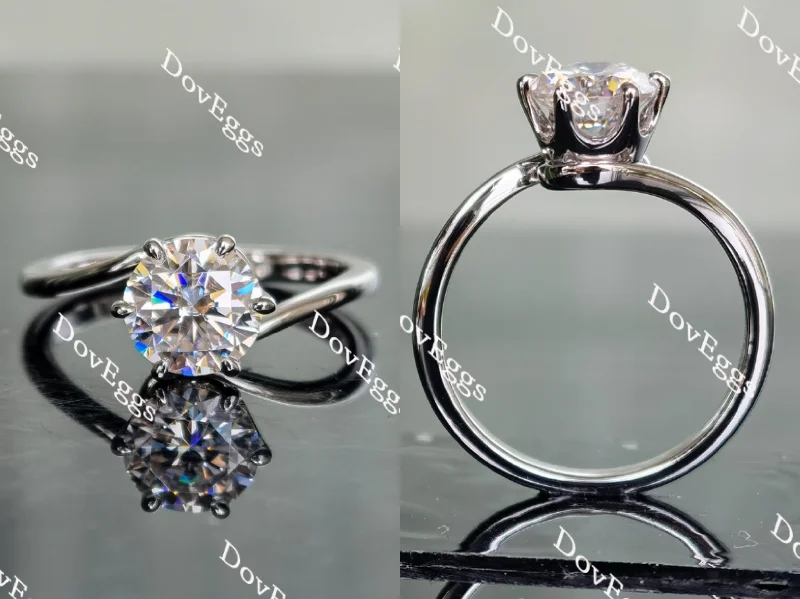 Women’s non-diamond engagement rings-Doveggs solitaire moissanite engagement ring