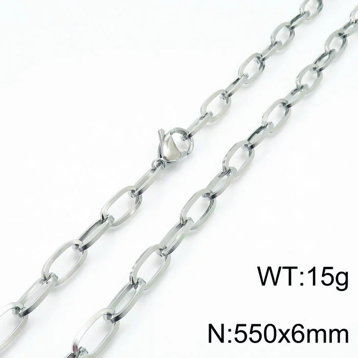 Steel Color 550 * 6mm = Necklace Kn197241-Z