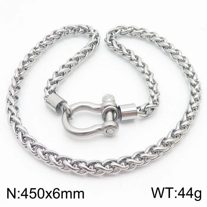 Steel Necklace Kn28453-K