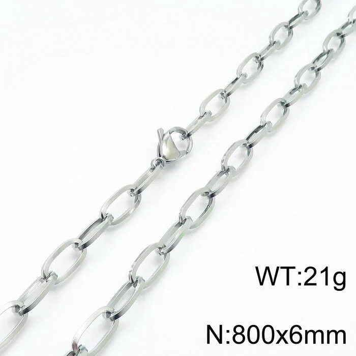 Steel Color 800 * 6mm = Necklace Kn197246-Z