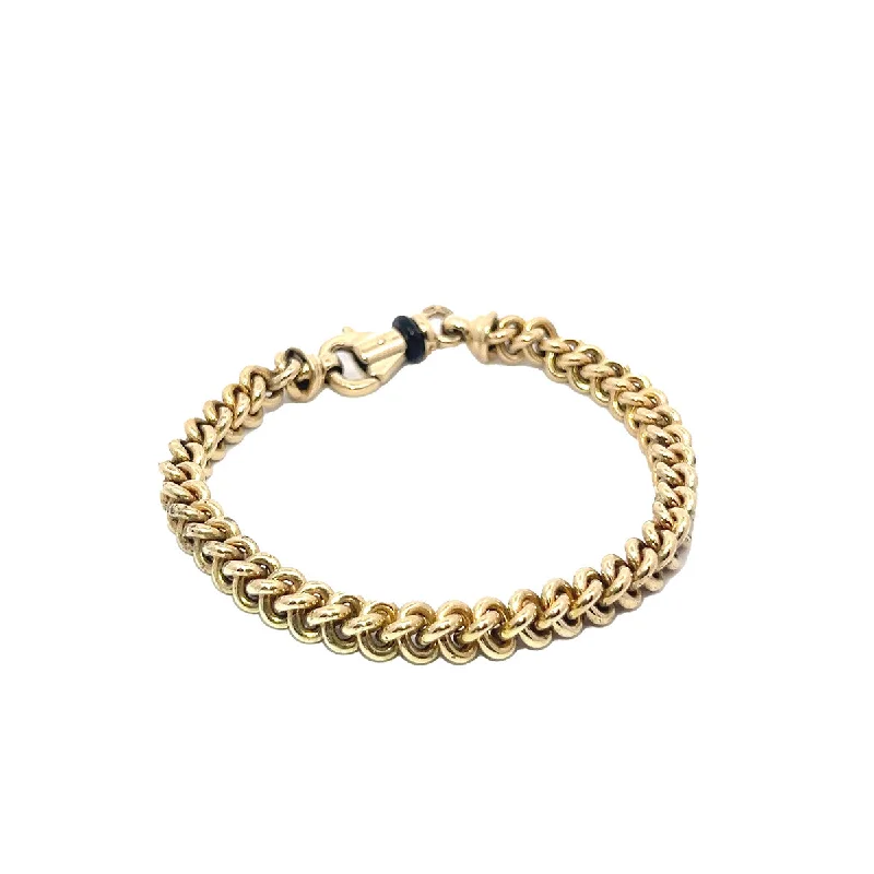 Women’s luxury bangles-Pre-Owned Yellow Gold Link Bracelet