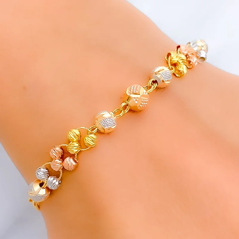 Women’s gold bracelets-Impeccable Rich 22k Gold Colored Bracelet