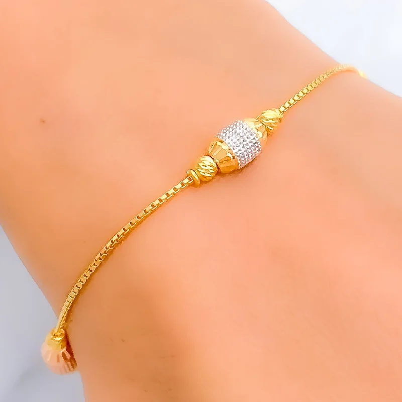 Women’s infinity bangles-Dazzling Elegant Radiant 22k Gold Bracelet