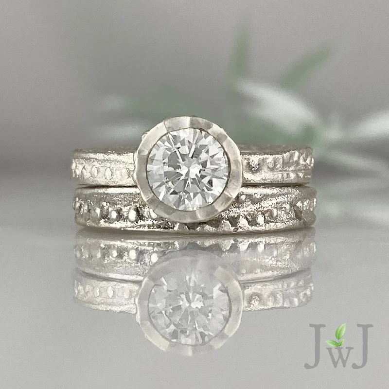 Women’s designer engagement rings-Keri Wedding Band Set