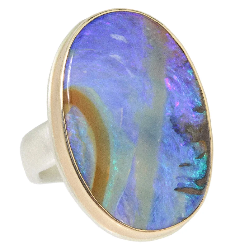 Women’s signature rings-Boulder Opal Ring