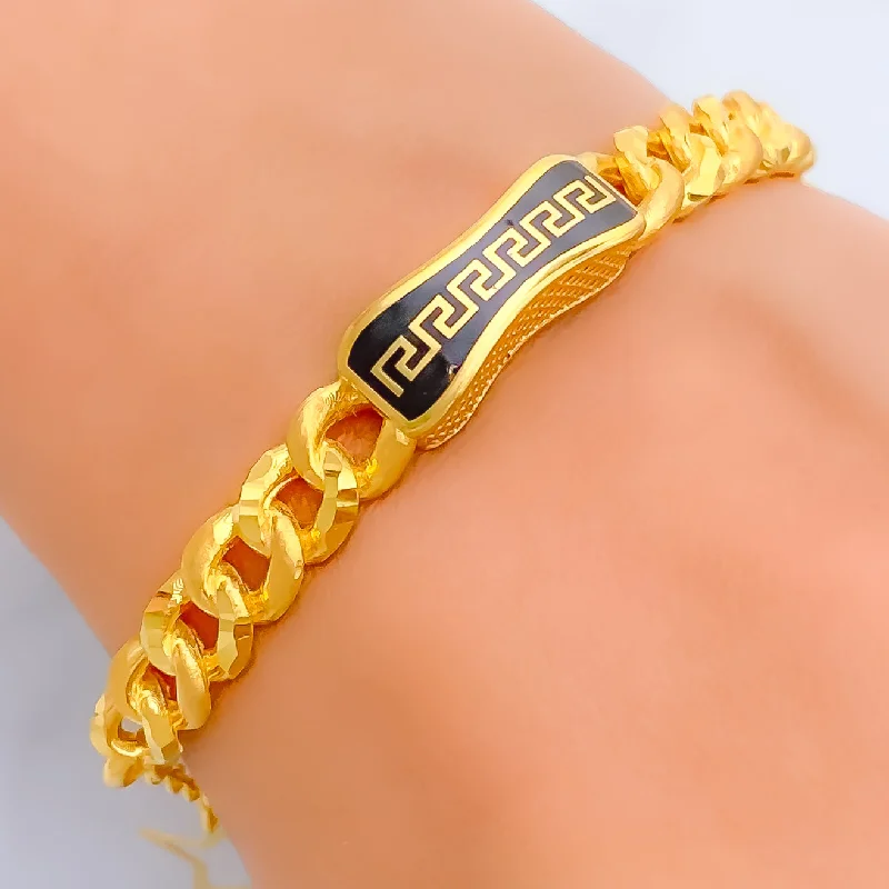 Women’s wide bracelets-Everlasting Flawless 21K Gold Flexi Bangle Bracelet