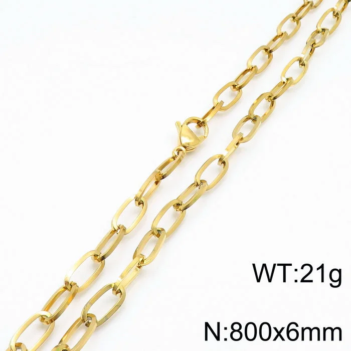 Gold 800 * 6mm = Necklace Kn197238-Z