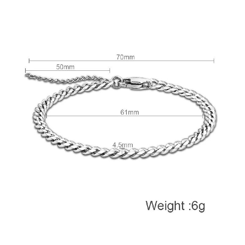 Steel Lobster Buckle Side Bracelet