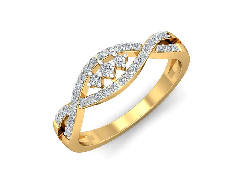 Women’s cushion cut rings-Dazzling Spiral Ring