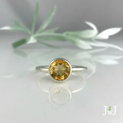 Women’s affordable engagement rings-Citrine Stacking Ring