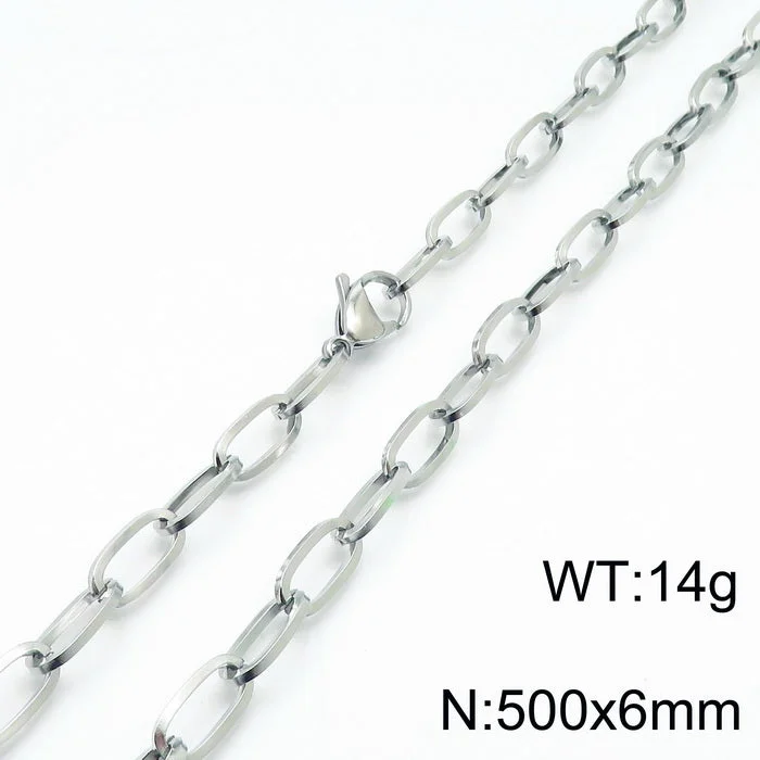 Steel Color 500 * 6mm = Necklace Kn197240-Z