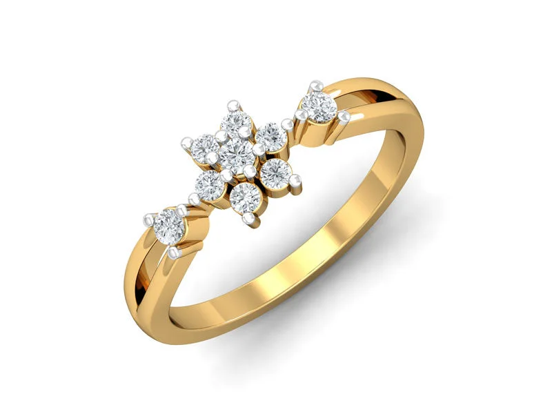 Women’s multi-stone rings-Elegant Cluster Flower Ring