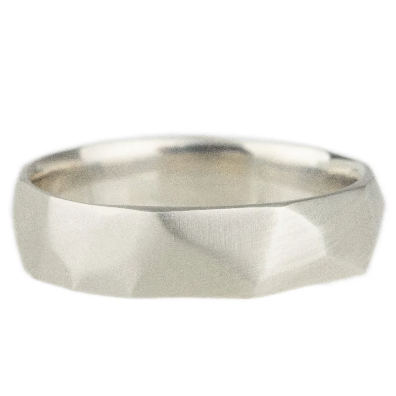 Women’s gold rings-Soft Facets Band