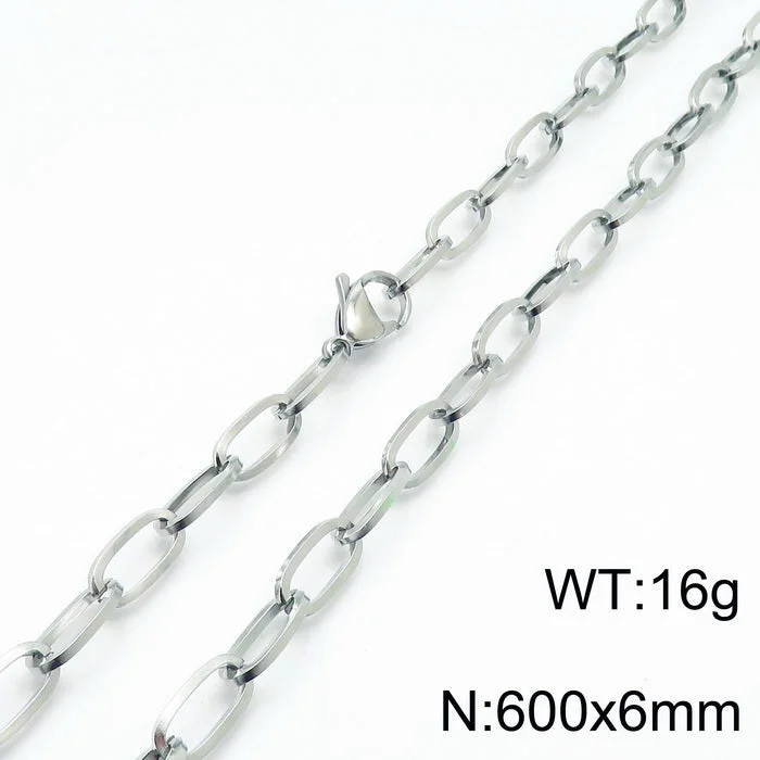 Steel Color 600 * 6mm = Necklace Kn197242-Z