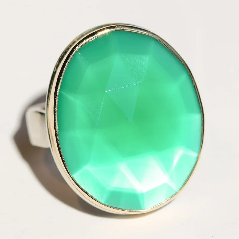 Women’s diamond rings-Green Onyx Ring