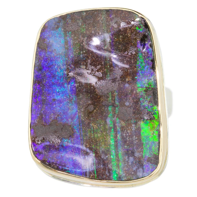 Fashion rings for women-Boulder Opal Ring