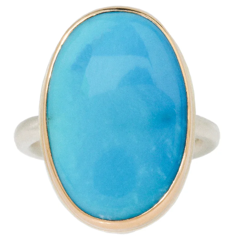 Women’s oversized rings-Sleeping Beauty Turquoise Ring