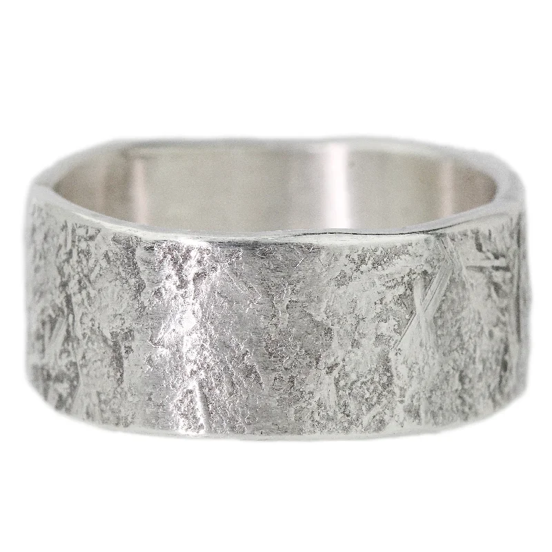 Women’s alternative wedding rings-Wide Anvil Band