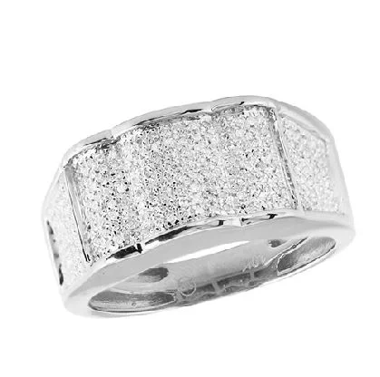 Women’s minimal rings-10KW 0.50CTW MICRO DIA MENS RING