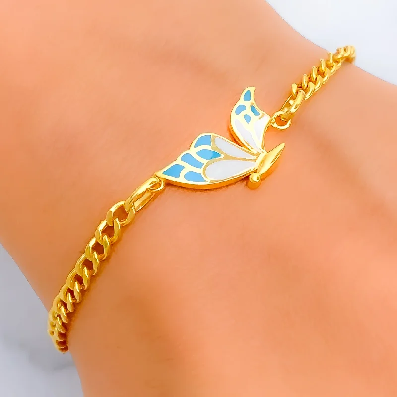 Women’s gold chain bracelets-Dazzling Adorned 21k Charm Bracelet