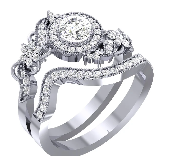 Women’s engagement rings with unique settings-The Legend 14k Gold Bridal Engagement Ring Set