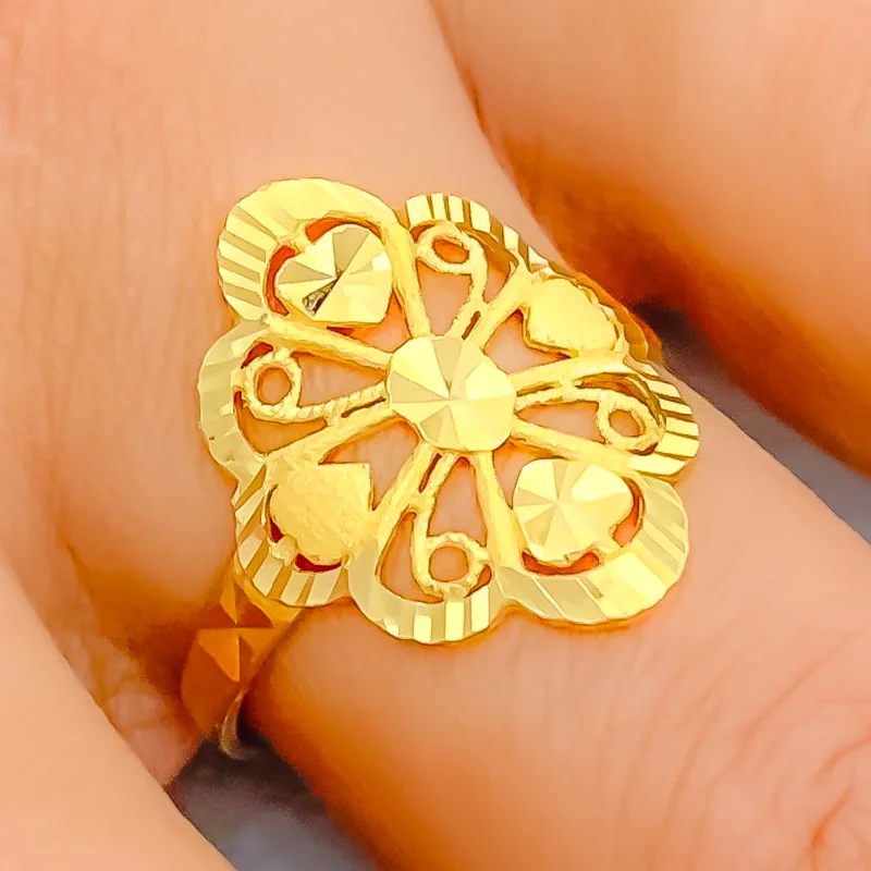 Women’s infinity rings-Radiant Attractive 22k Gold Ring