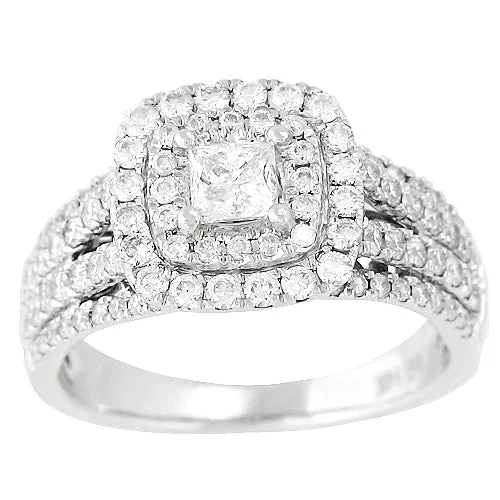 Women’s matching rings-14KW 1.50CTW FANCY RING [0.33CT PC CENTER]