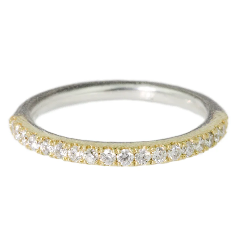 Women’s promise rings-Zoe Yellow Gold Pave Ring