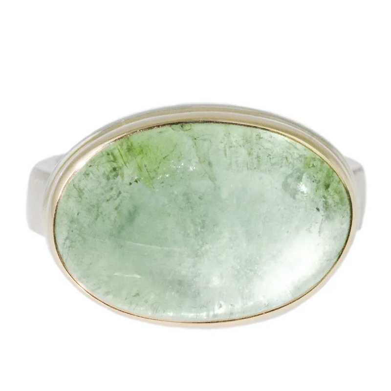 Trendy rings for women-Green Tourmaline Ring