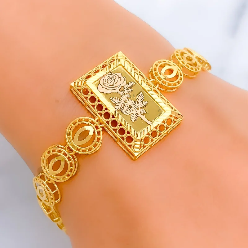 Women’s infinity bracelets-Mesmerizing Everlasting Regal 21k Gold Bracelet