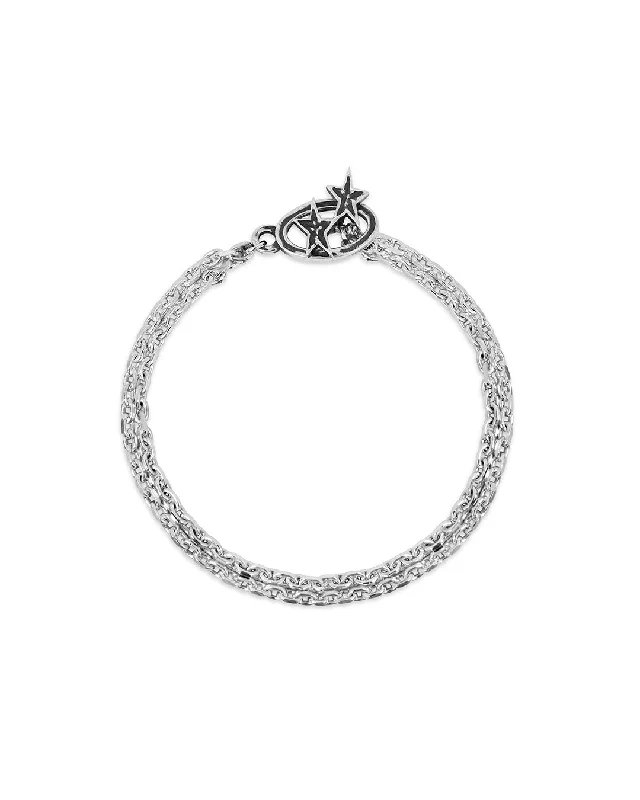 Women’s tennis bracelets-Icon Double Chain Bracelet