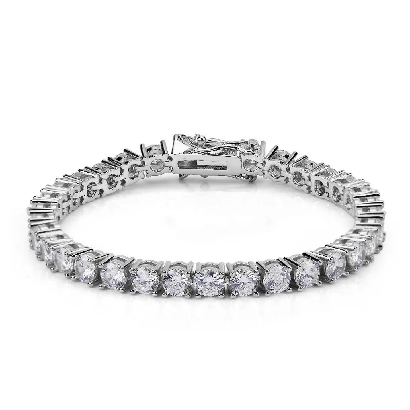 Women’s crystal bangles-White Ice Tennis Bracelet