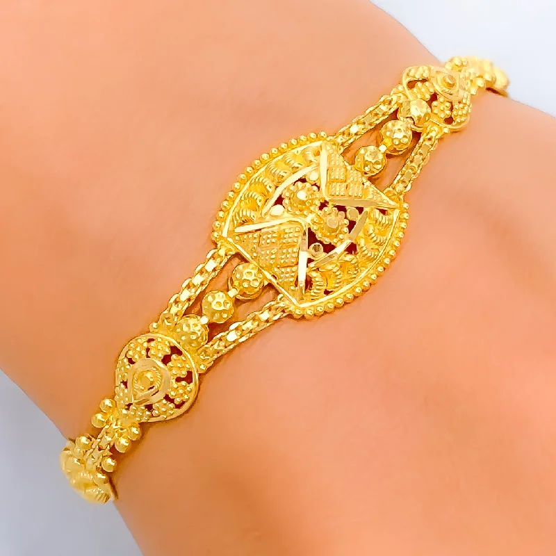 Women’s bangles with diamonds-Magnificent Elevated 22k Gold Bracelet