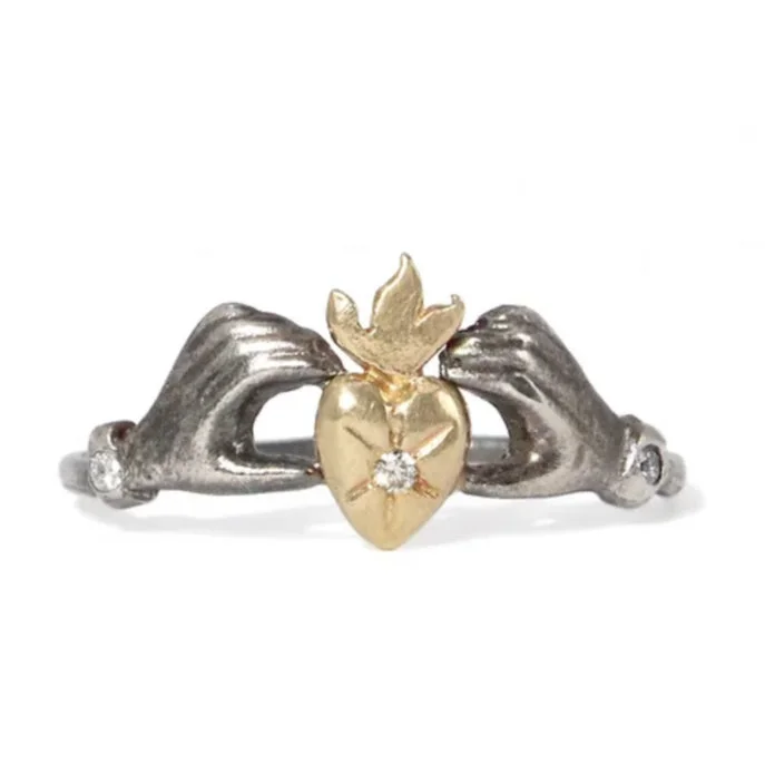 Women’s art deco rings-Claddagh Milagro Ring