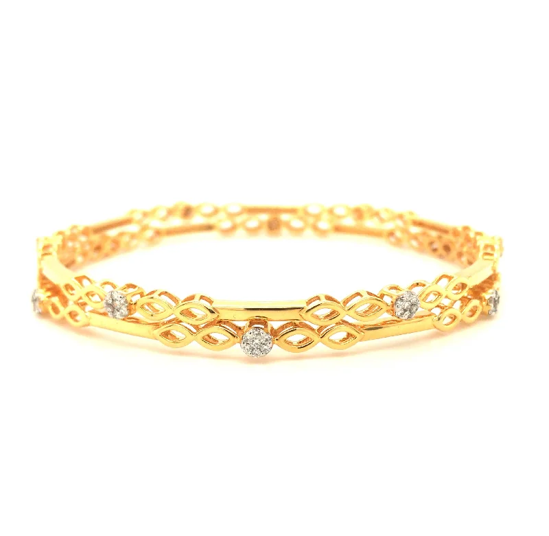 Women’s cuff bangles-INFINITY DIAMOND BANGLE