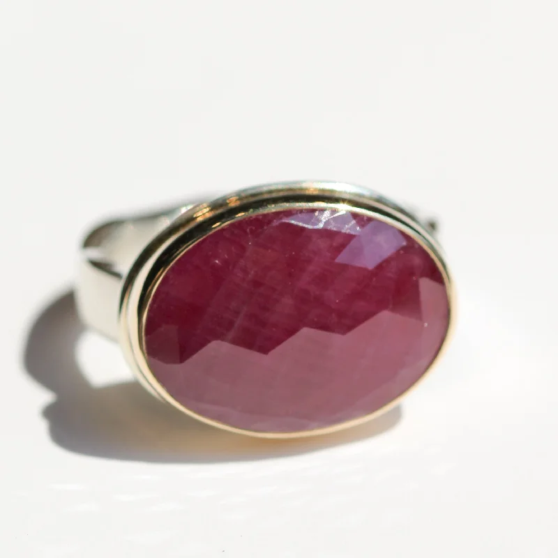 Women’s stackable rings-Indian Ruby Ring