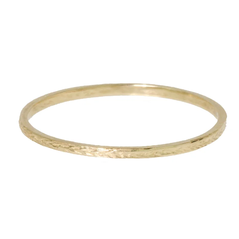 Women’s unique shaped rings-Tiny Engraved Stacking Band