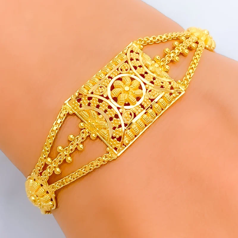 Women’s wedding bangles-Decadent Gorgeous 22k Gold Bracelet