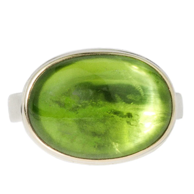 Women’s double band rings-Peridot Ring